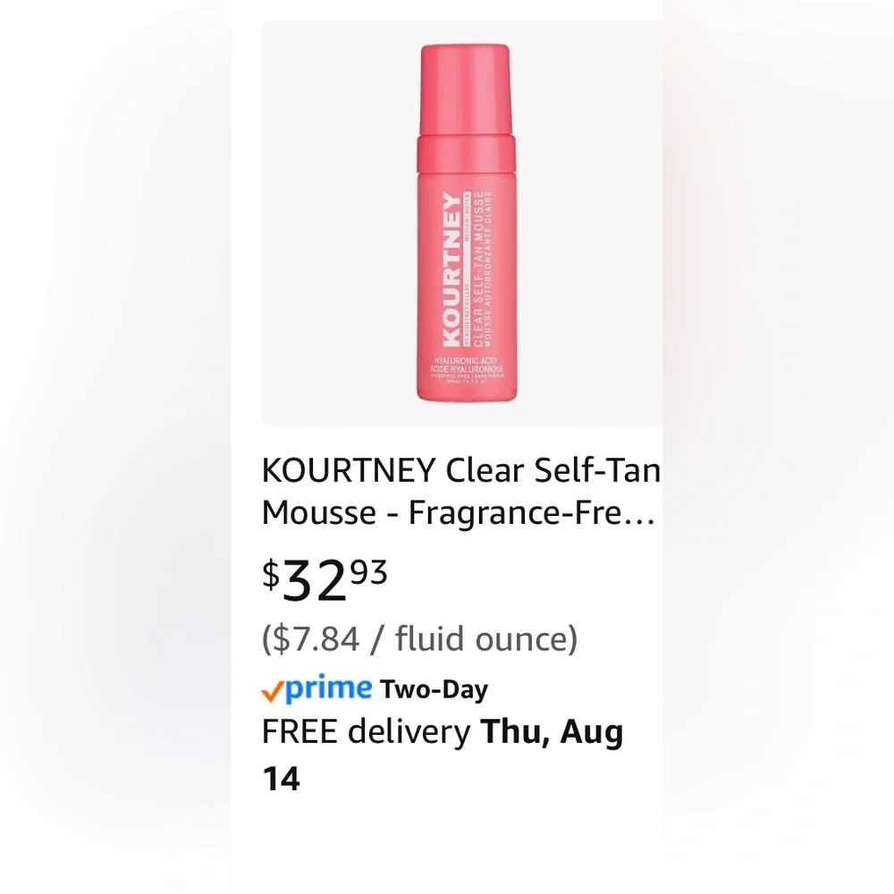 Kourtney Self-Tan Mousse with‎ glove brand new